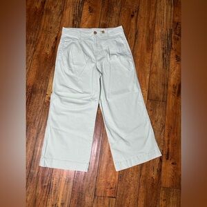 a.n.a High Rise Wide Leg Crop Pants Size 10 Sage Green NWT